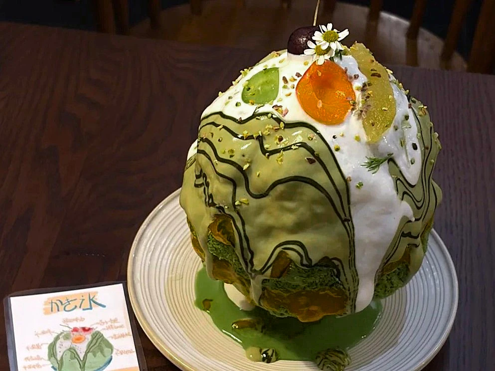 Desserts and frozen products made with culinary matcha powder