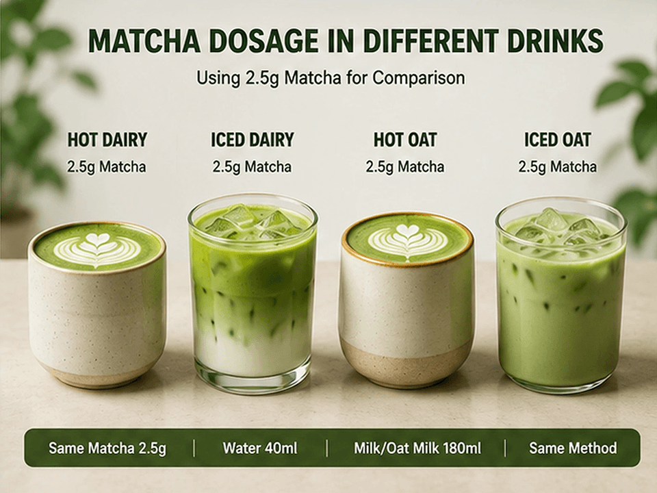 How Much Matcha Should a Café Use per Cup? 2 Matcha_Dosage