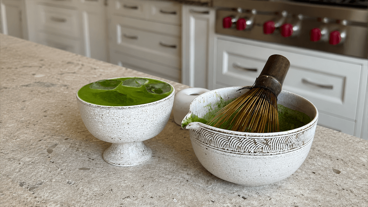 Modern matcha beverage, dessert and packaged product applications