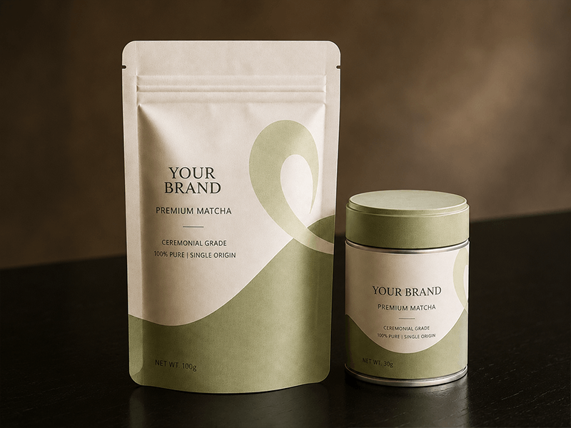 Private label matcha product formats