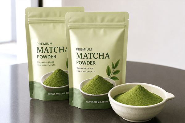 Matcha powder for nutrition and functional powder blend development