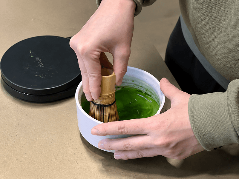 Matcha samples and product development concepts for formulation evaluation