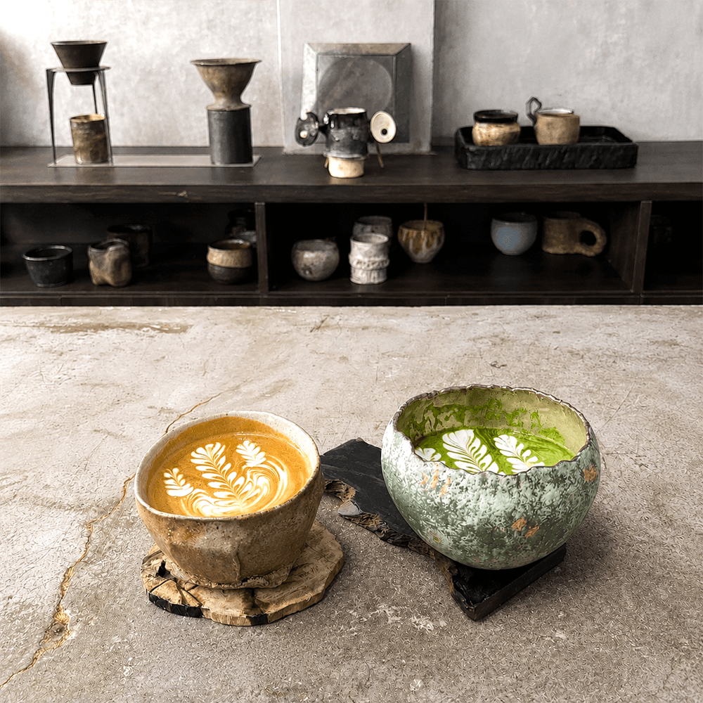 Matcha drinks and menu concepts for café sample evaluation